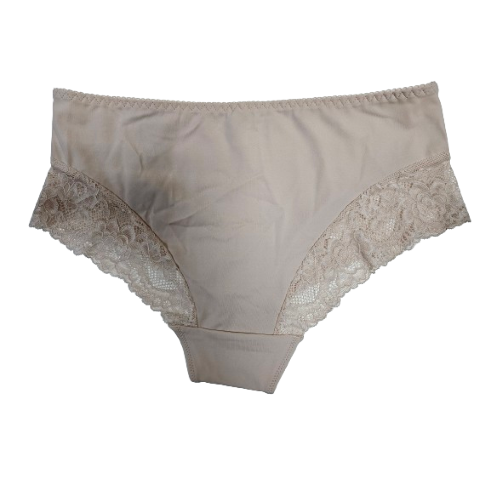 Classic women's panties with lace Priority 3047 (Beige)