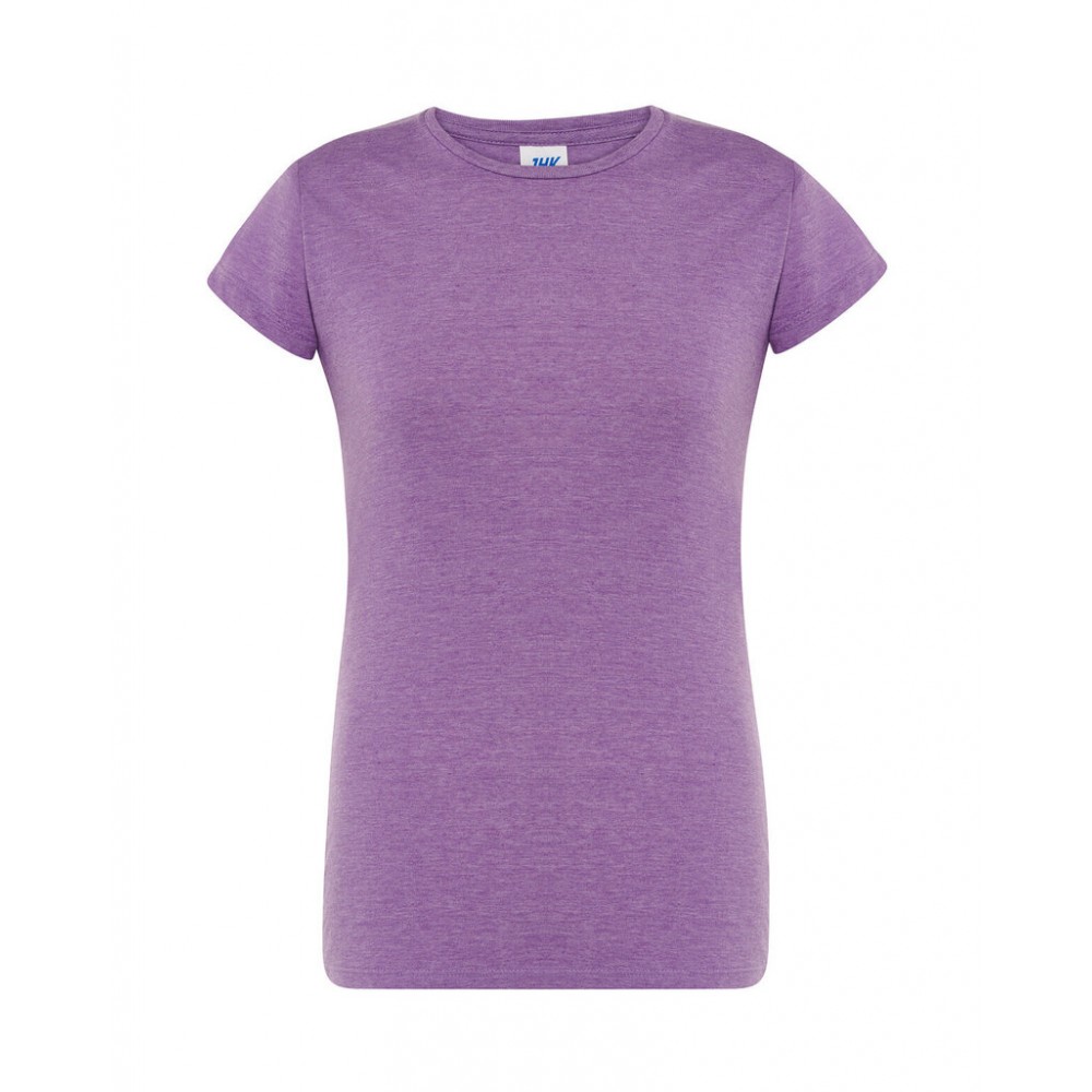 Sieviešu vienkrāsains T-krekls ar īsām piedurknēm (Gaiši violetā krāsā)
