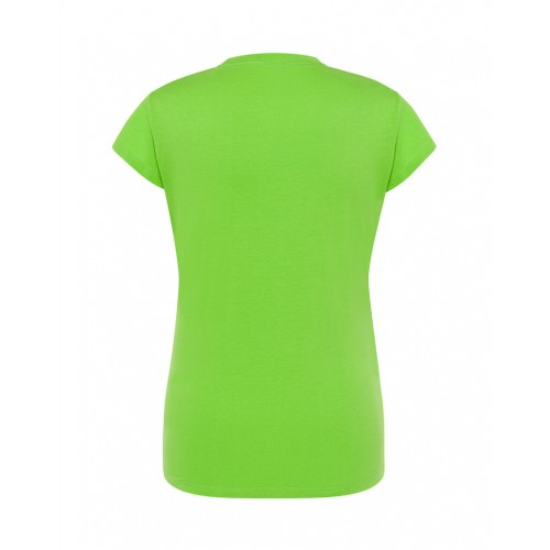 Sieviešu vienkrāsains T-krekls ar īsām piedurknēm (Kaļķa krāsa)
