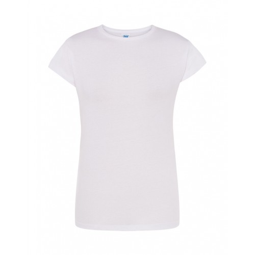 Sieviešu vienkrāsains T-krekls ar īsām piedurknēm (Balta)