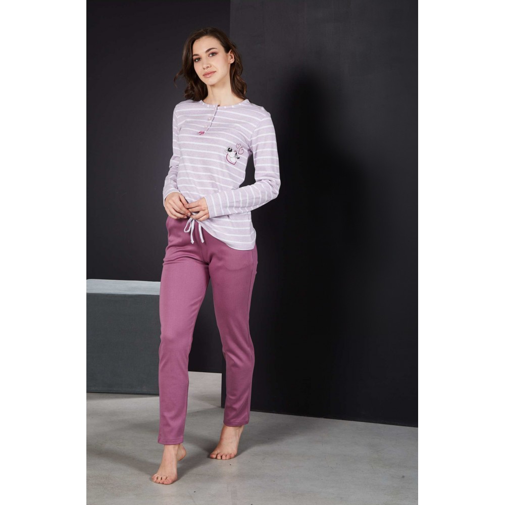 Women's pajamas with long pants Celina (pink)