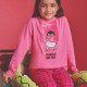 Pajamas for girls with long pants Jace (red and pink)