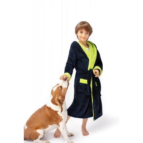 Bērnu halāts ENVIE Delfino (Navy/Lime)