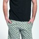 Men's pajamas with shorts Kenny (Black/Grey)