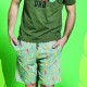 Men's pajamas with shorts  Leroy (Green/Grey)