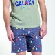 Men's pajamas with shorts  Leroy (Grey/Blue)