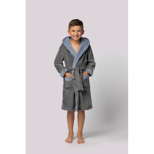 Bathrobe for boys ENVIE Delfino (Blue/Grey)