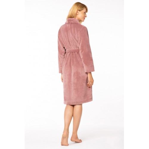 Sieviešu halāts ar kapuci ENVIE Callisto (Dusty pink)