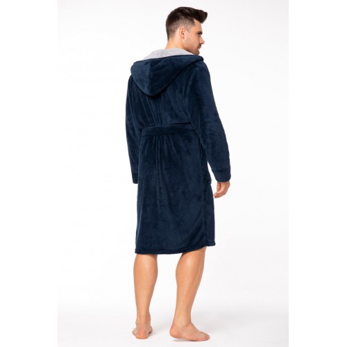 Vīriešu halāts ENVIE Adam (Navy/Grey)