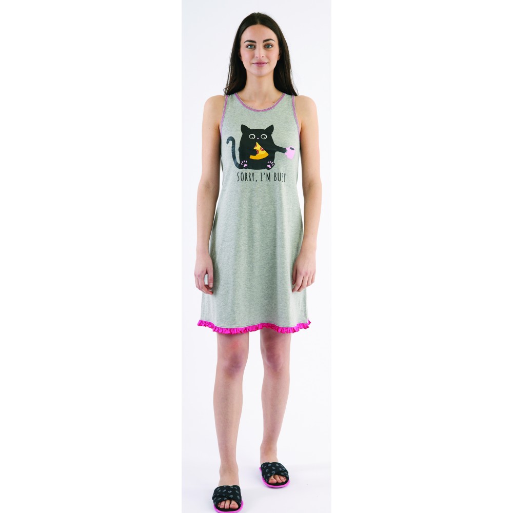 Women's nightdress Fenicia (grey)