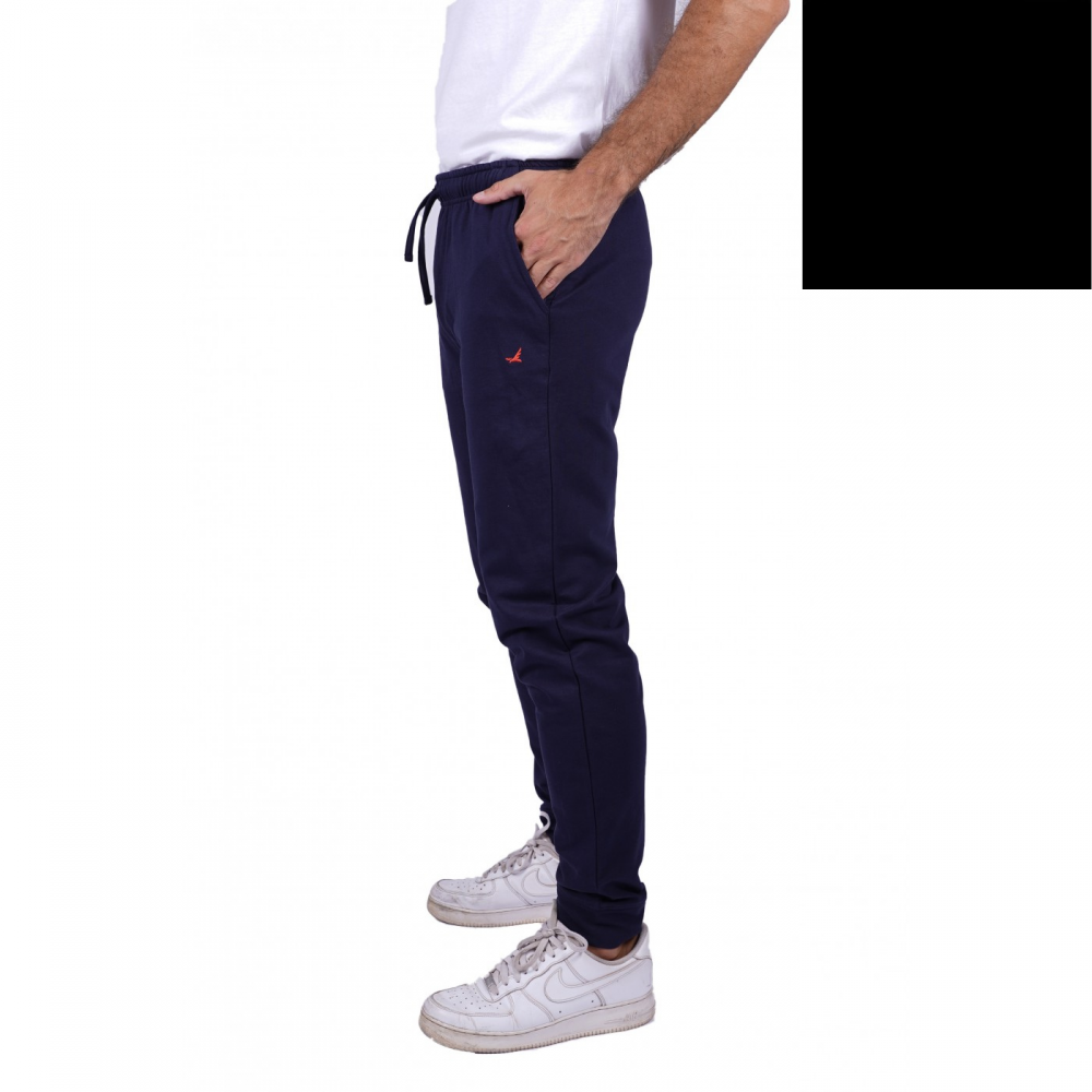 Men's sweatpants with a pocket and embroidery FR1 (Grey)