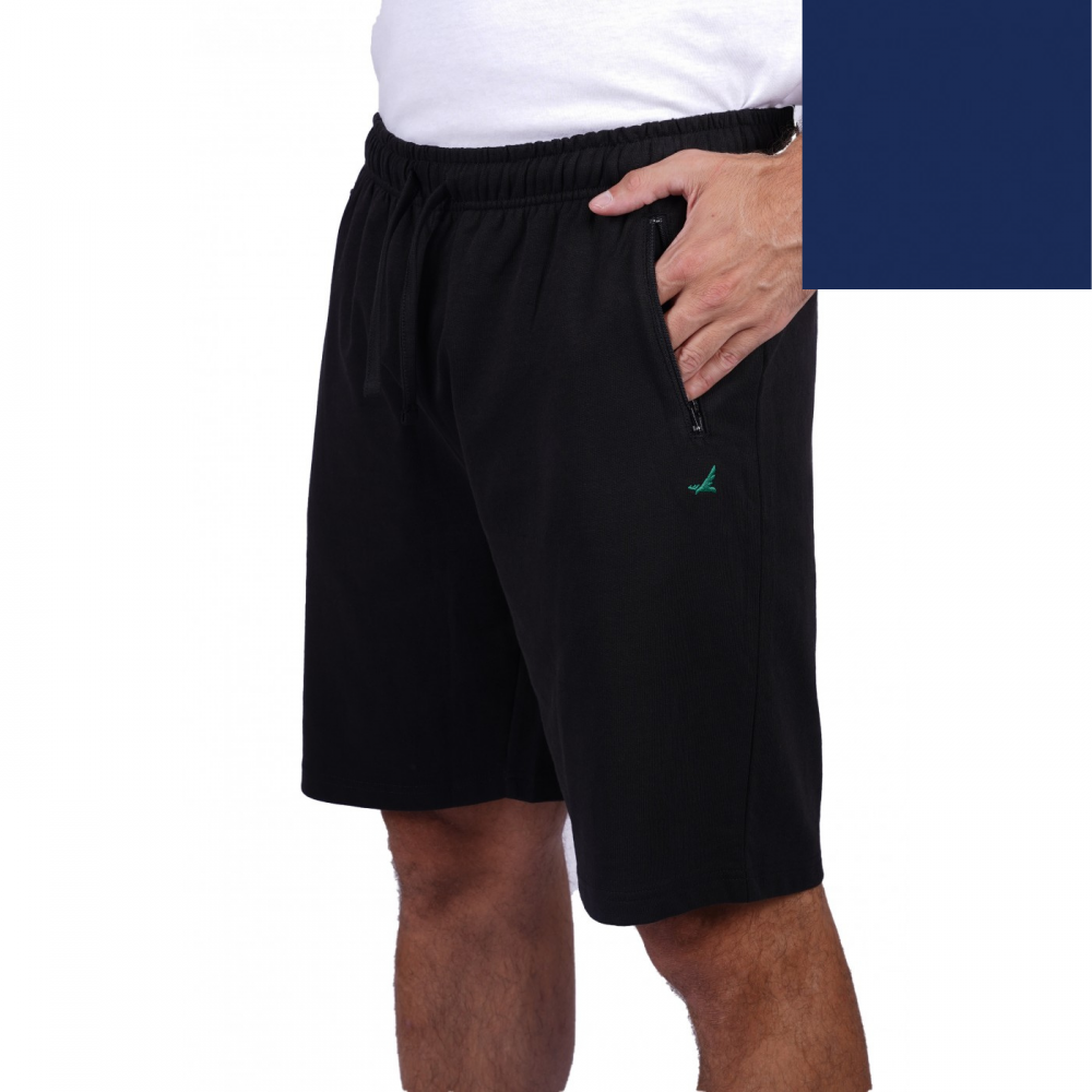 Men's shorts with pockets and embroidery FR6 (Blue Navy)