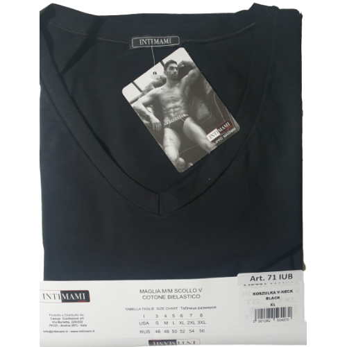 T-krekls INTIMAMI ar V kaklu, melna
