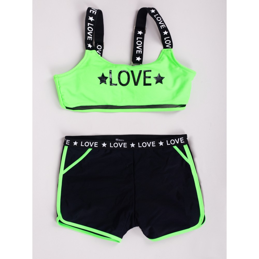 Girls' three-piece swimsuit Yoclub KD-043