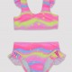 Girls' two-piece swimsuit with glitter Yoclub KD-010