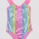 Girls' swimsuit with scales Yoclub KD-015
