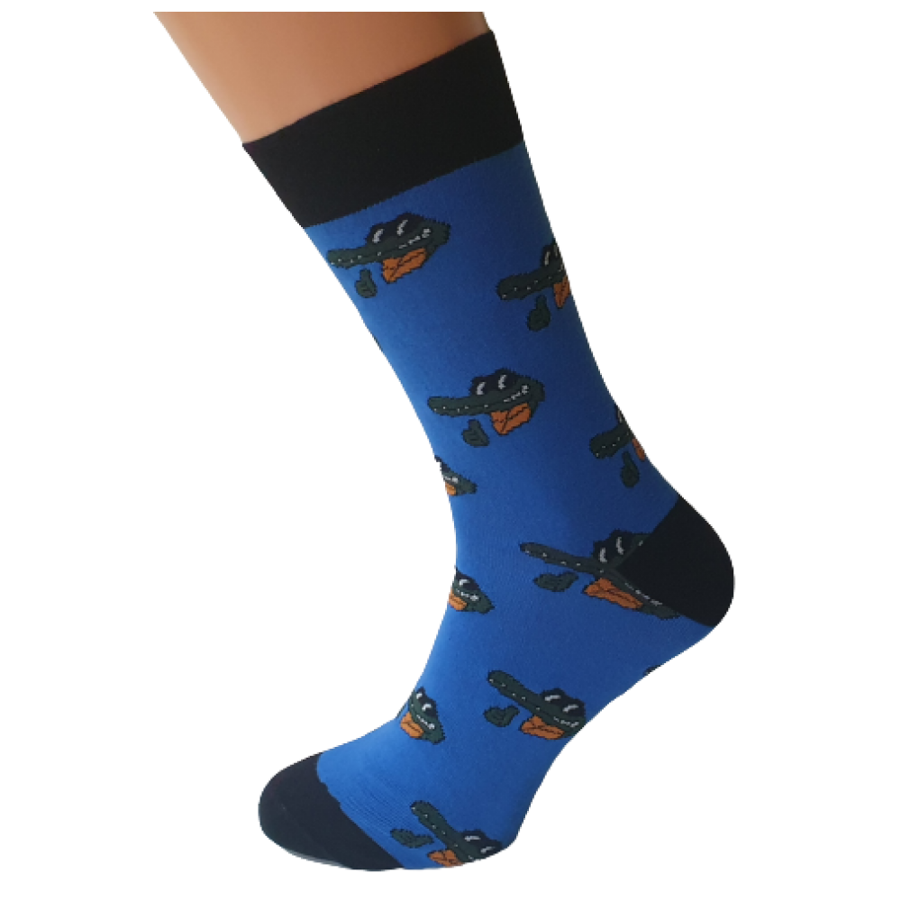 192 Crocodile Men's classic socks with pattern