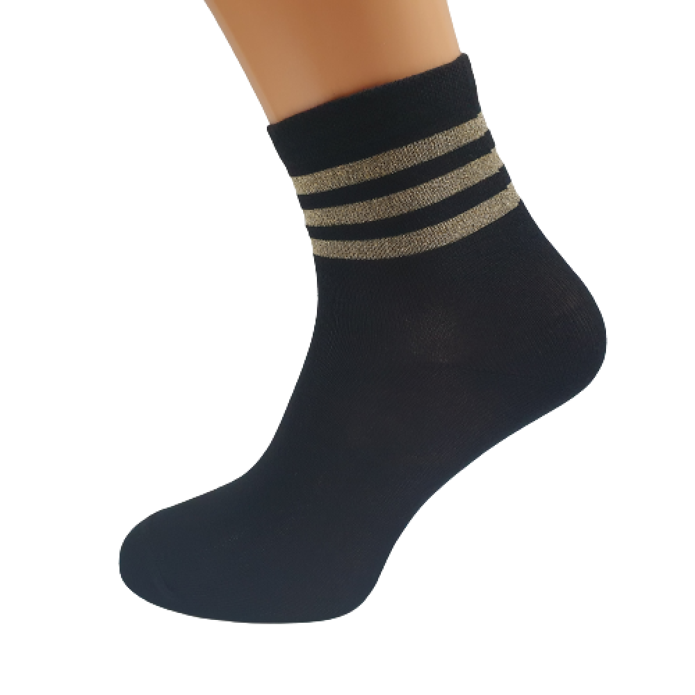 210 Lady's socks with lurex stripes