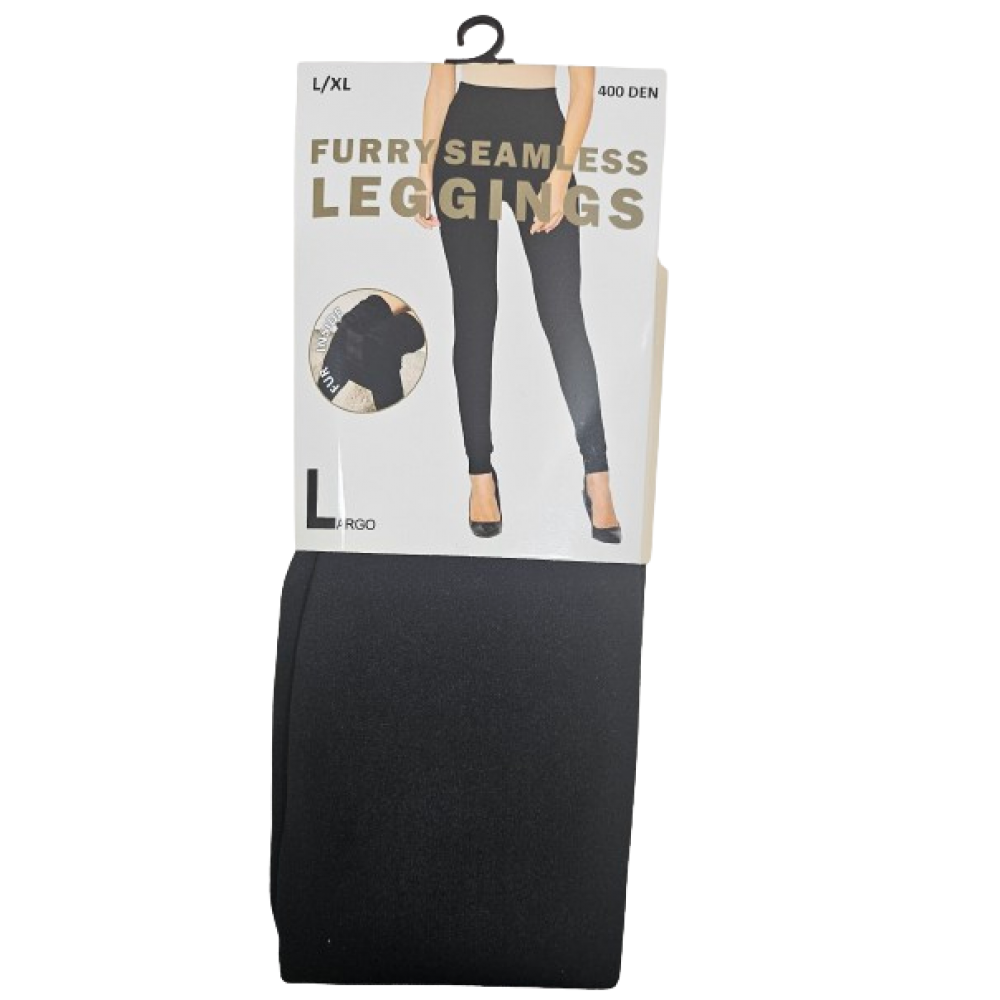 WOMEN'S LEGGINGS 400 DEN FURRY WITH LEATHER INSIDE ART.261