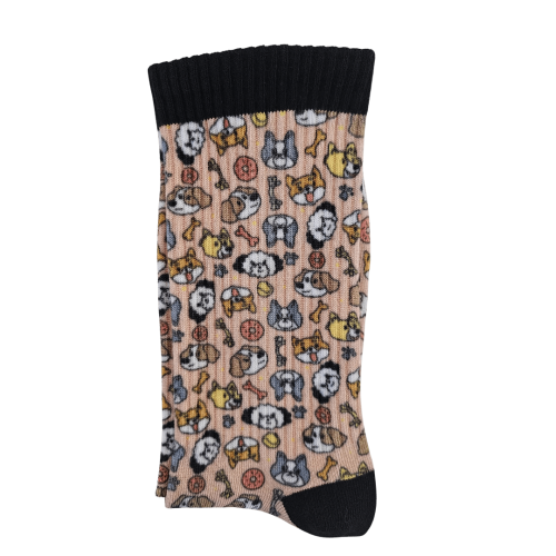 Printētas sporta zeķes "Pink Dogs"