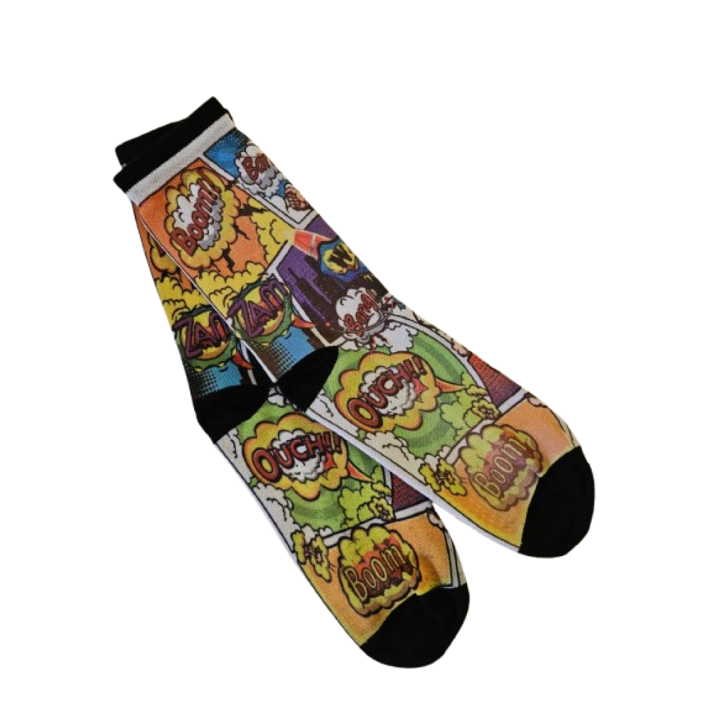 Printed classic socks "Comics" Printed classic socks "Comics"