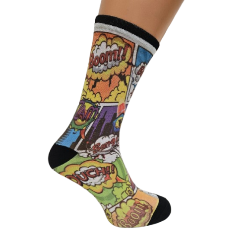 Printed classic socks "Comics"