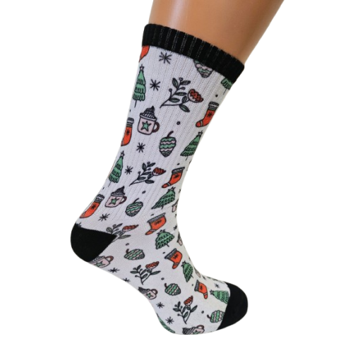 Printed sport socks "White Christmas"