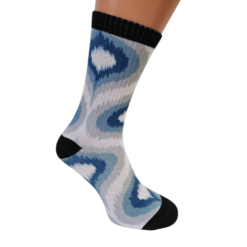 Printētas sporta zeķes "Blue Abstract"