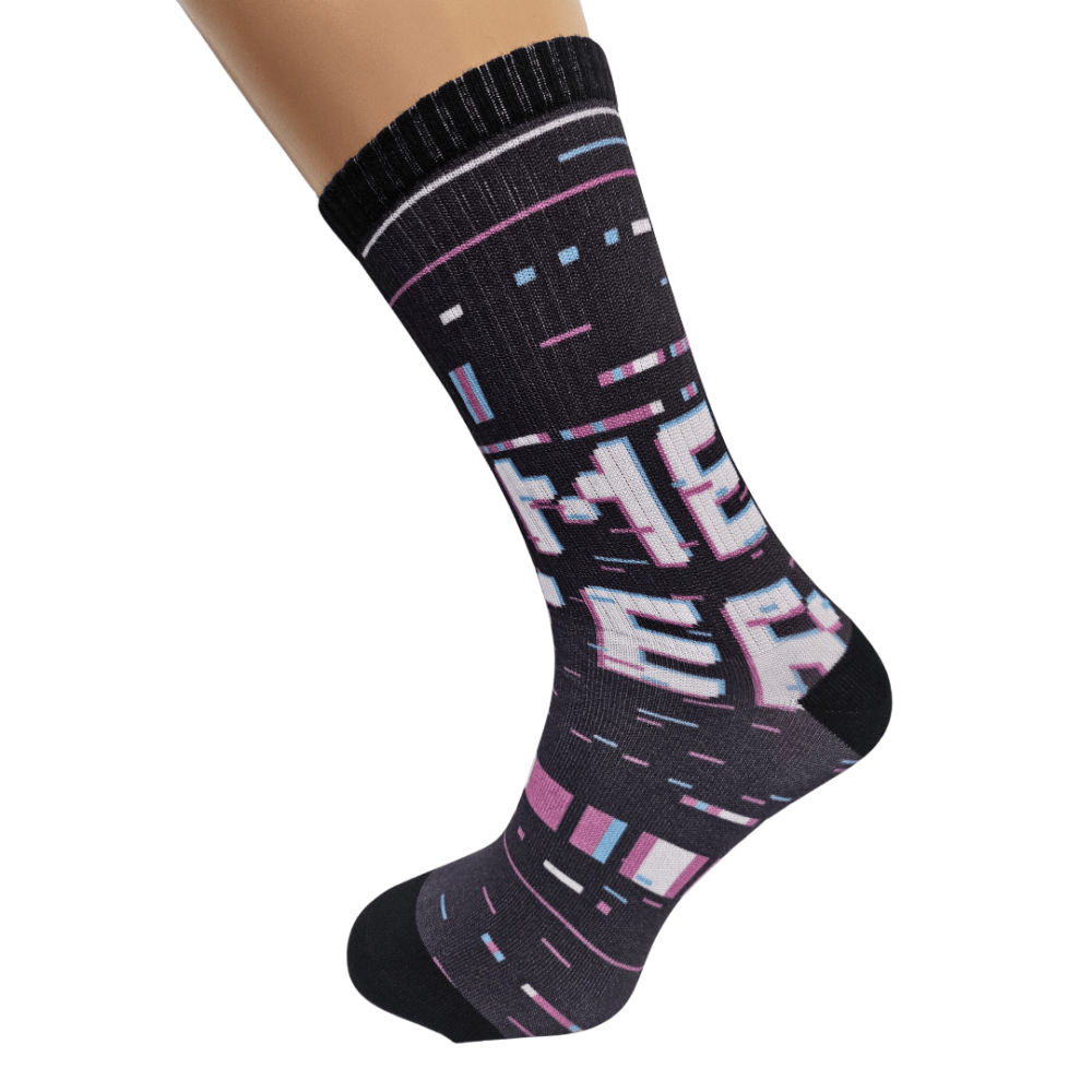 Printed sport socks "Game Over"