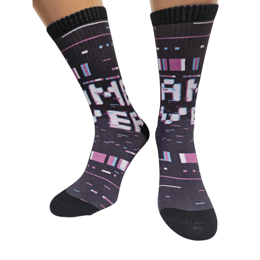 Printed sport socks "Game Over"
