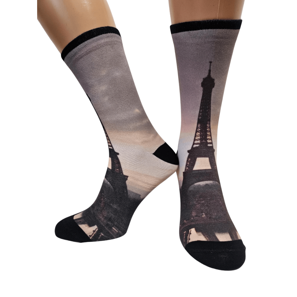 Printed classic socks "Paris"