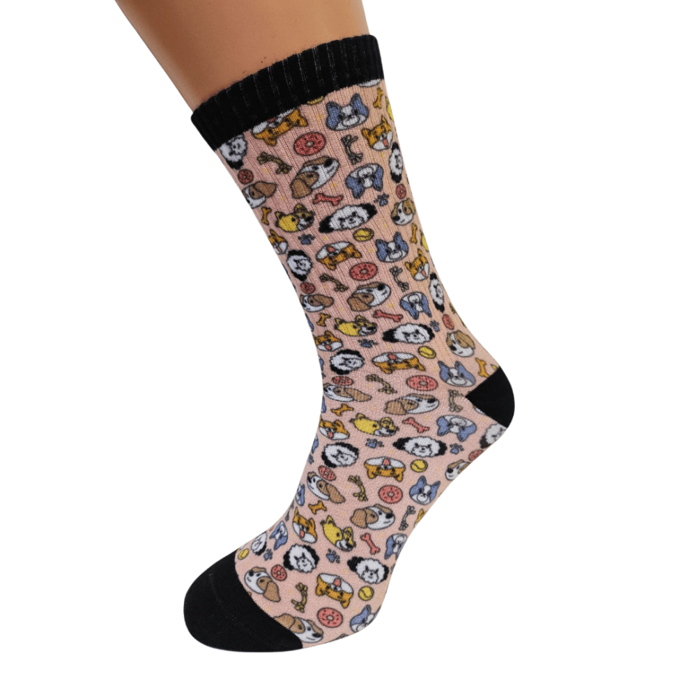 Printed sport socks "Pink Dogs"