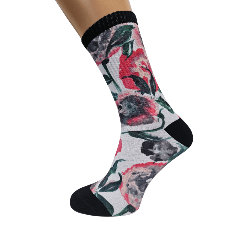 Printed sport socks "Watercolor Flowers"