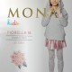 Girls tights 60 den with 3D pattern Fiorella 16 (MONA) (Nero)