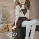 Girls tights 60 den with 3D pattern Nola 02 (MONA) (Vanilla)