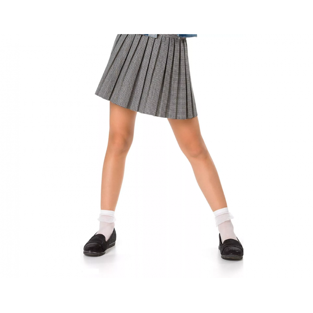 Daka 20 den Bianco Girls short Socks