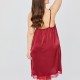 Women's nightdress Mona Satin (Burgundy), large sizes