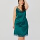 Women's nightdress Mona Satin (Green), large sizes