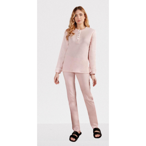 Sieviešu pidžama ar garām biksēm NOTTINGHAM Mod. PG38081(Pink)