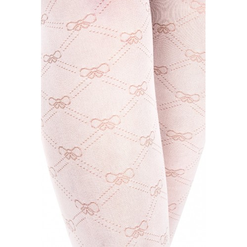 Girls' tights with bow tie pattern Noviti RM-011 (30 den)