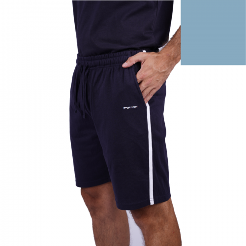 Men's shorts with stripes and embroidery PA25 (Avio)