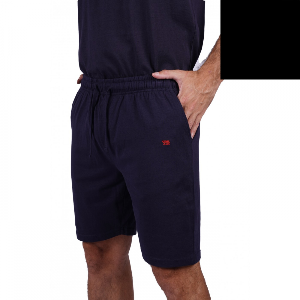 Men's shorts with "SM" embroidery PA33 (Black)