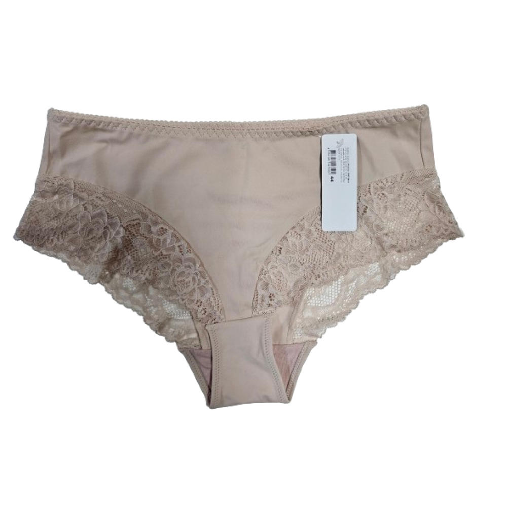 Classic women's panties with lace Priority 3047 (Beige)