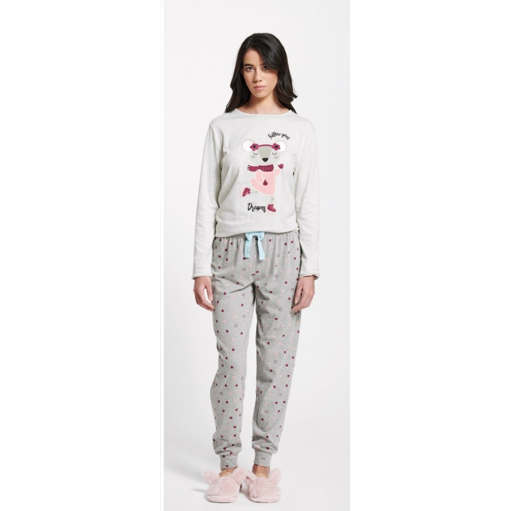 Women's pajamas with long pants Capsula (grey)