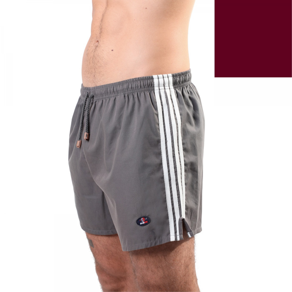 Men's shorts with stripes SP05 (Bordeaux)