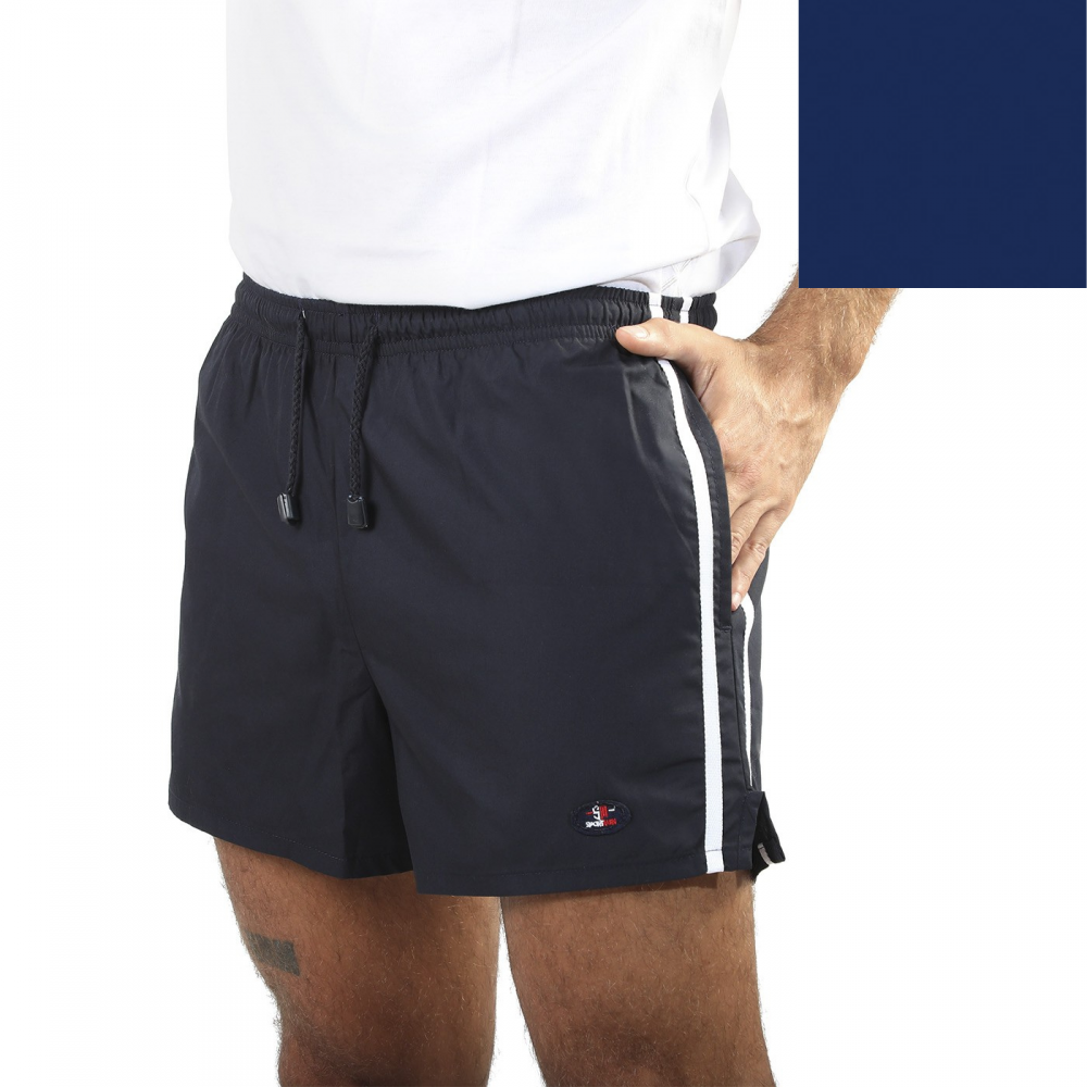 Men's shorts with stripes and pockets SP10 (Blue Navy)