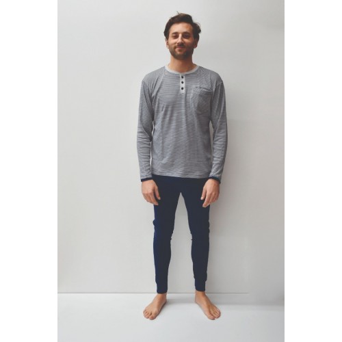 Men pajamas with long pants Aldir (blue)