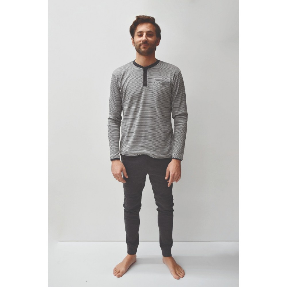 Men pajamas with long pants Aldir (grey)