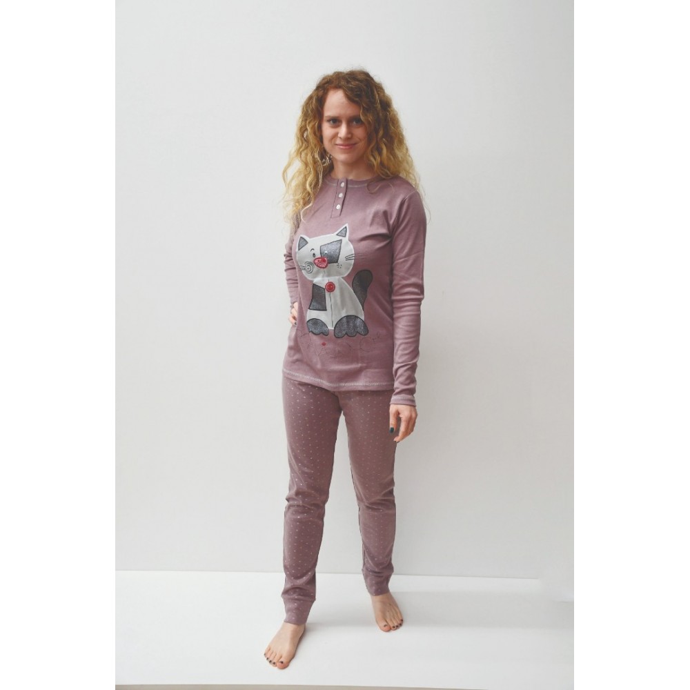 Women's pajamas with long pants Golias (pink)