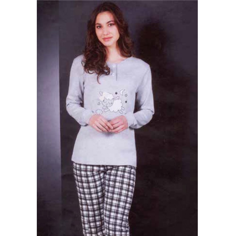 Women's pajamas with long pants Pamy (light blue)